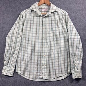 Original Penguin Shirt Mens Large Plaid Button Down Long Sleeve